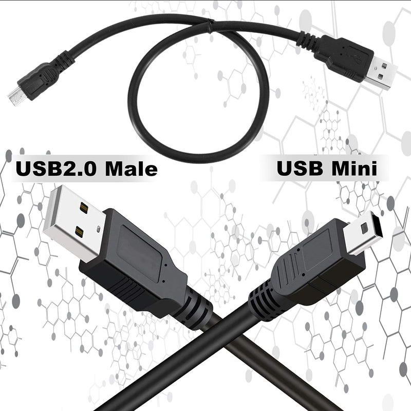 SaiTech IT 3 Pack USB 2.0 A to Mini 5 pin B Cable for External HDDS/Camera/Card Readers/MP3 Player/PS3 Controller/GPS Receiver-Black -35cm(1 feet)