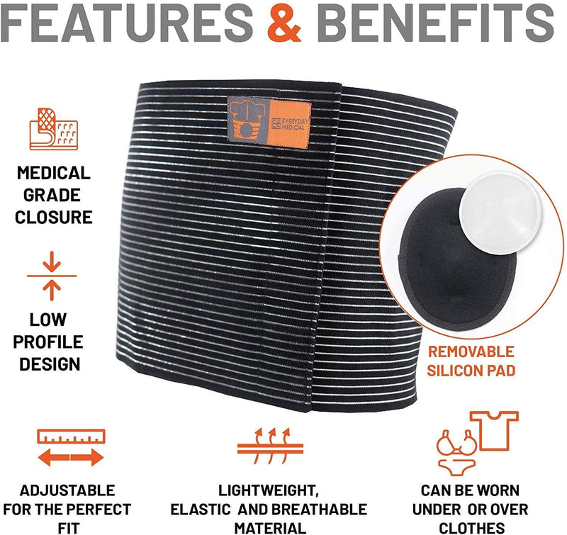 Plus Size Umbilical Hernia Support Belt I Pain and Discomfort Relief from Umbilical, Navel, Ventral and Incisional Hernias I Hernia Binder for Big Men and Large Women I XXXL/3XL 3X-Large (Pack of 1)