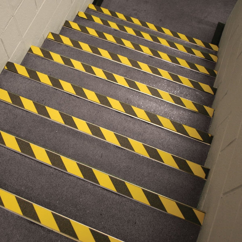 Incom Manufacturing Incom RE175 Gator Grip Yellow/Black Grit 2" x 5' Anti Slip Non Skid Safety Tape - 0805.1114