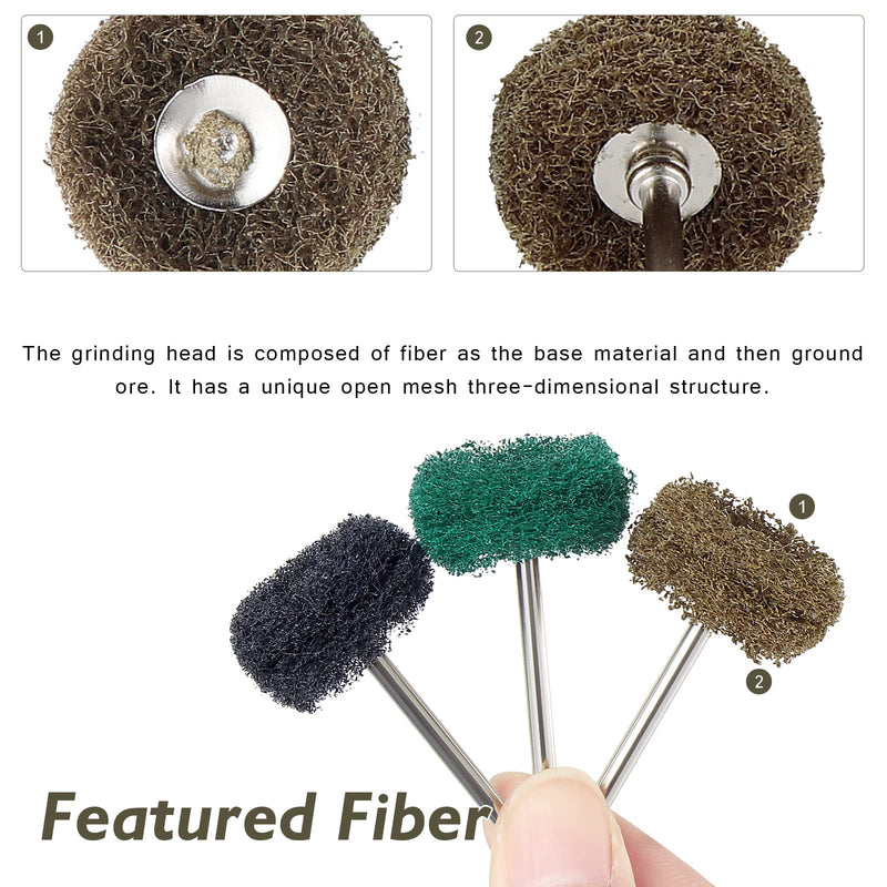 Gueenky Pack of 60 Abrasive Polishing Discs, Grit 80/150/240/320/600/1000, Polishing Accessories for Dremel Rotary Tools