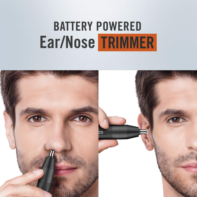 ConairMAN Battery-Powered Ear and Nose Hair Trimmer Men's: Detailer and Shaver Attachment