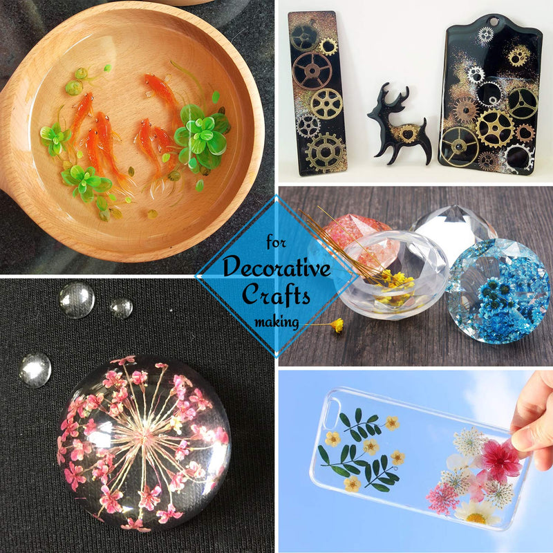 UV Resin - 200g Upgrade Crystal Clear Hard Glue Ultraviolet Curing Epoxy Resin for Jewelry Making Craft Decoration - Transparent Solar Cure Sunlight Activated Thin Resin for Mold, Casting and Coating