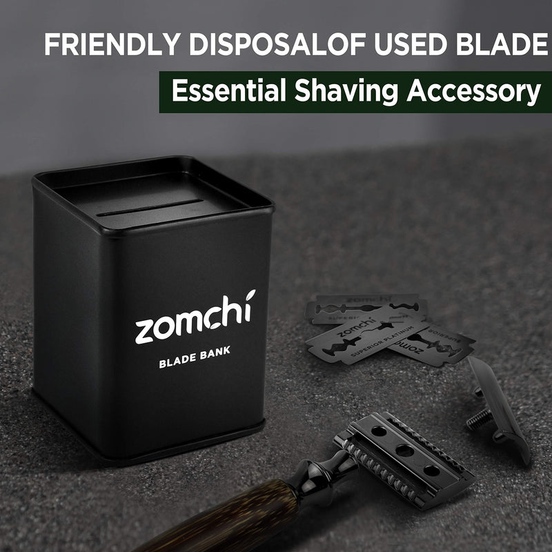 Zomchi Razor Blade Bank for Safety Razor Blade Storagement, Used Double Edge Safety Razor Blade Disposal Case