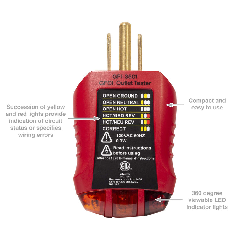 Gardner Bender GK-5 Household Tester Electrical Test Kit, Red