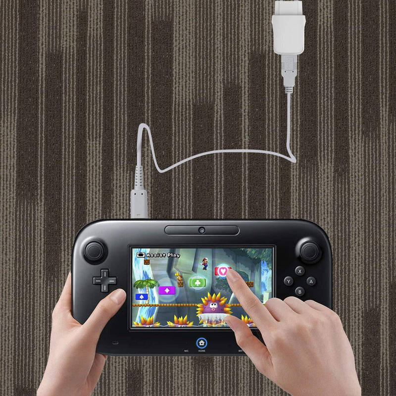 SUNMON USB Charger Cable for Wii U Gamepad Remote Controller Back-up USB Charger Power Cable Cord Replacement - White