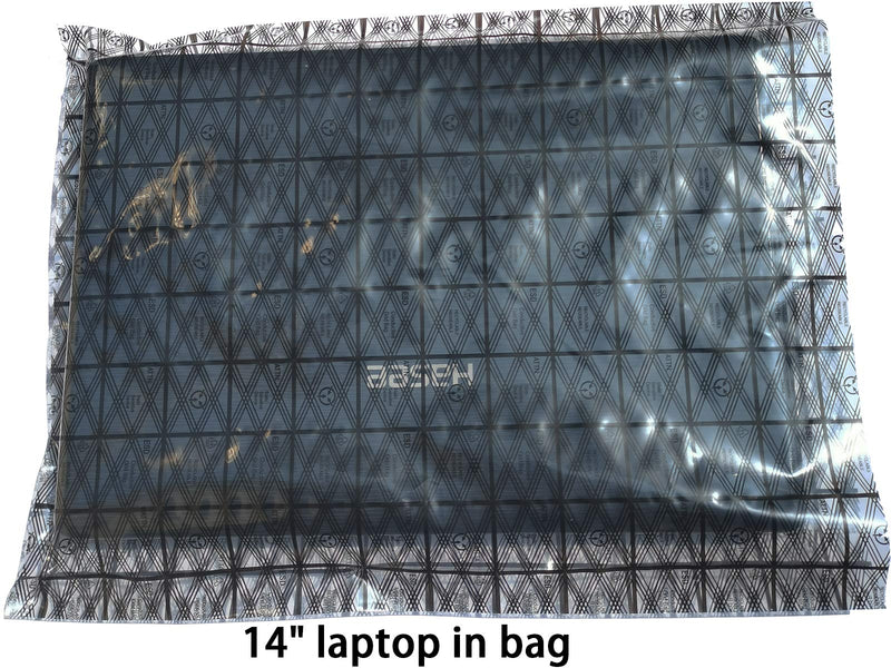 Daarcin Open Top Antistatic Bag,10pcs 12X16in/30x40cm Large ESD Anti Static Bags for Motherboard Video Card LCD Screen with Anti-Static Labels 10pcs Grid