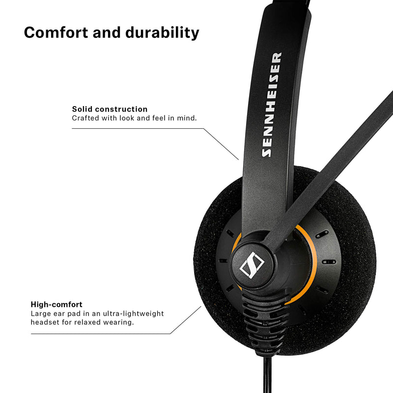 Sennheiser SC 30 USB ML (504546) - Single-Sided Business Headset | For Skype for Business | with HD Sound, Noise-Cancelling Microphone, & USB Connector (Black)