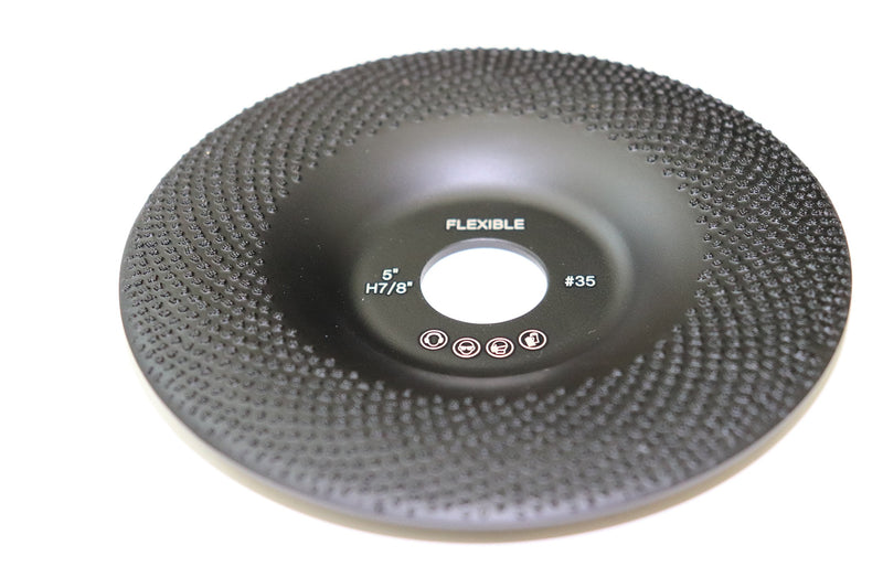 Flexible 5" Diamond Cup Grinding Polishing Disc Wheel with RCD Newest Technology & Rubber Cushioned Body for Universal Purpose (Flexible, 5", 4.8 oz Very Light) 5"