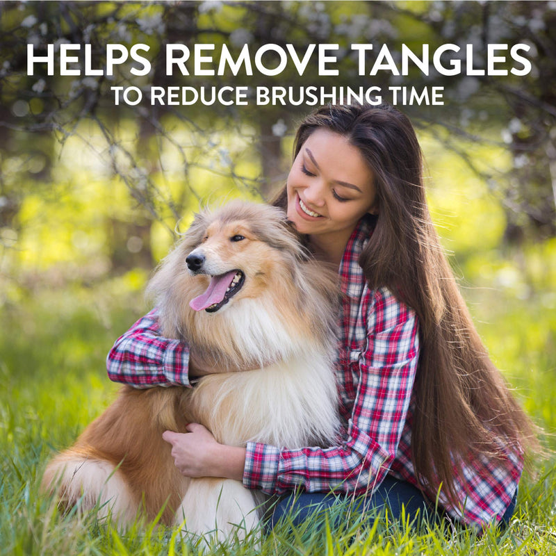 TropiClean Tangle Remover Spray for Pets - Made in USA - Naturally Derived Ingredients - Ready to Use, No-Rinse Formula - Reduces Brushing Time - Helps Quickly Remove Tangles, Knots and Mats 16 oz