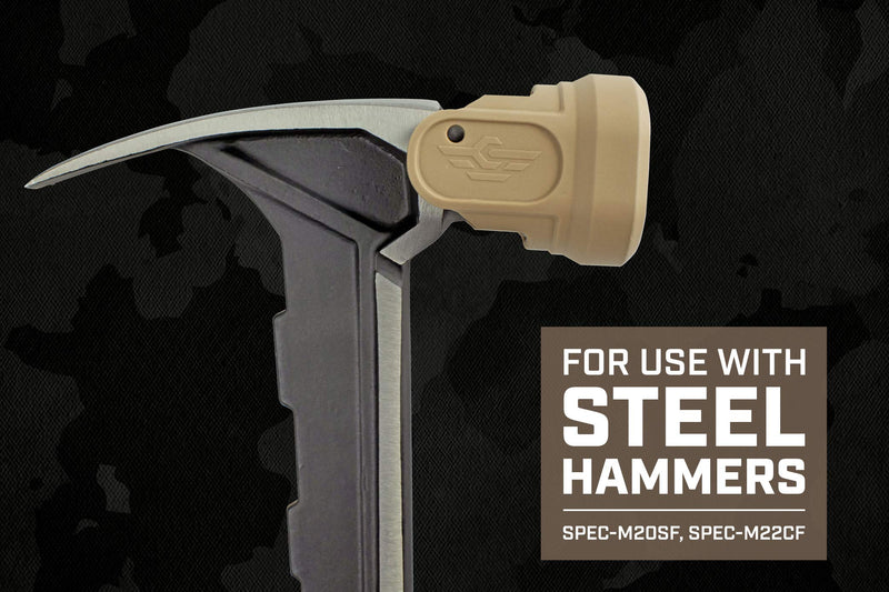 Spec Ops SPEC-SFACE1 Tools Soft Rubber Mallet Hammer Cap for Steel Hammers, 3% Donated to Veterans,Tan Mallet Cap Smooth Face