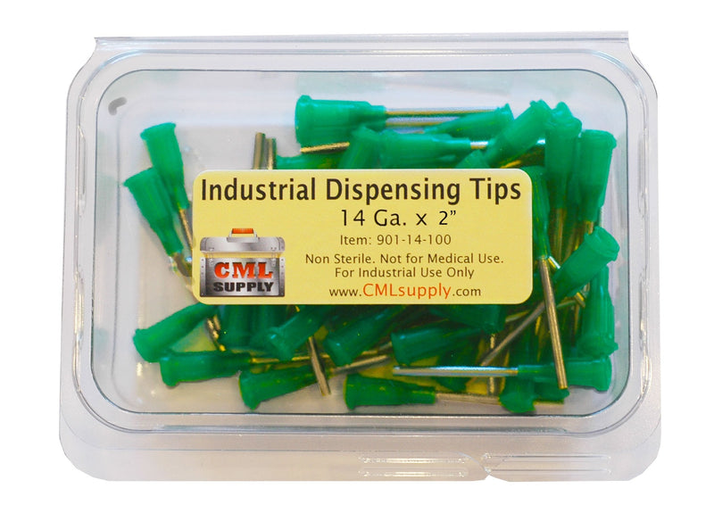 Blunt Tip Dispensing Fill Needle 14ga x 2" Olive Green 50 pcs