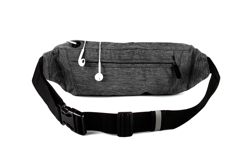 SoJourner 2-Pocket Gray Fanny Pack Hip Bag - fits men, women, kids, small, medium and large Gray / Charcoal