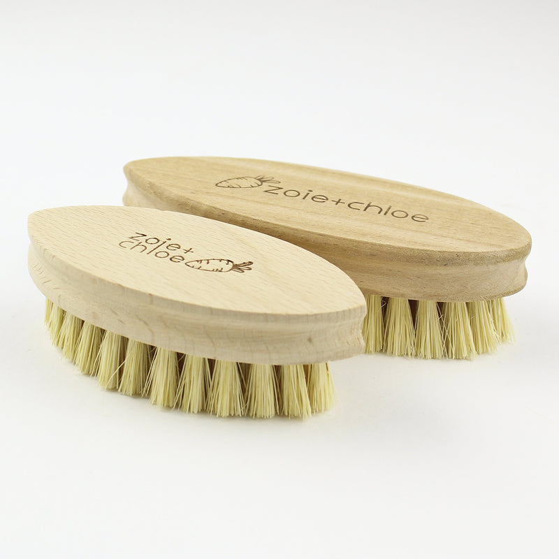 Zoie + Chloe 100% Natural Plant-Fiber Soft Bristles Vegetable Brush Small 4.3 INCH