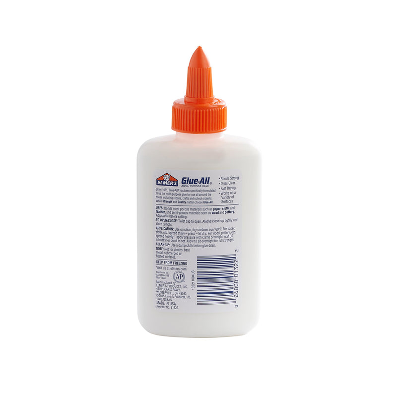 Elmer's Glue-All Multi-Purpose Liquid Glue, Extra Strong, 4 Ounces, 1 Count (E1322) 4 Oz.