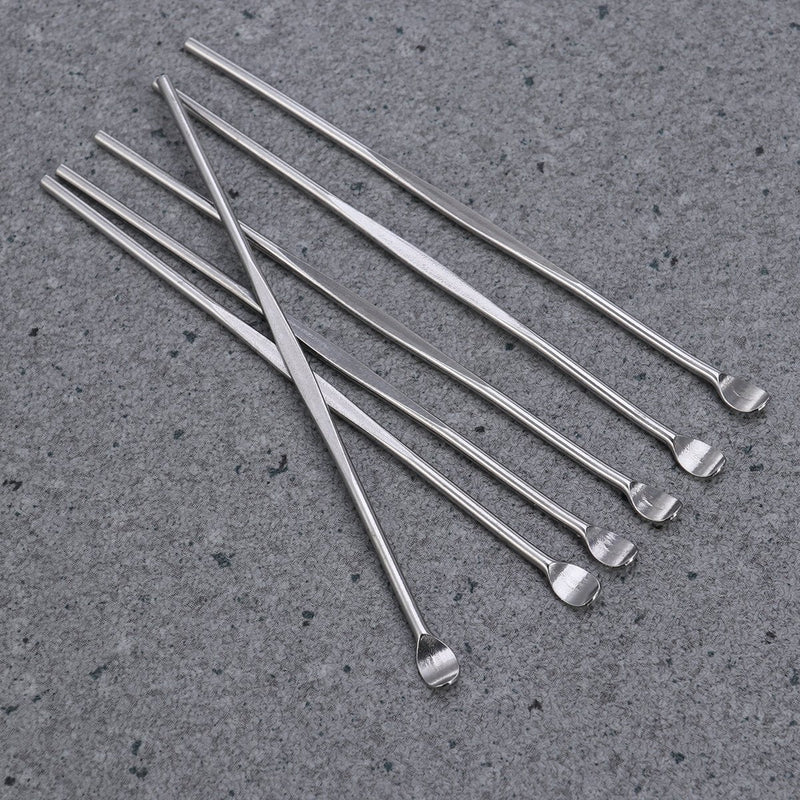 SUPVOX 6pcs Stainless Steel Ear Pick Metal Ear Spoon Ear Wax Curette Ear Cleaner Tool Earwax Removal Kit