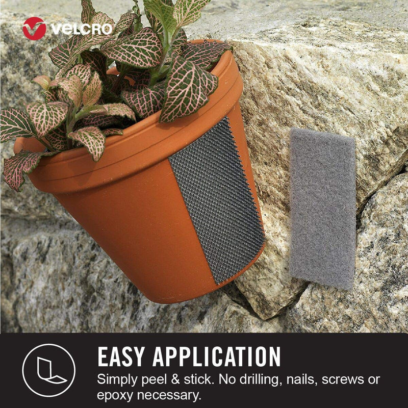 VELCRO Brand Outdoor Heavy Duty Strips | 4 x 1 Inch Pk of 10 | Holds 15 lbs | Black Extreme Hook and Loop Tape Industrial Strength Adhesive | Weather Resistance for Rough Surfaces (91841) 4in x 1in (10Pk)