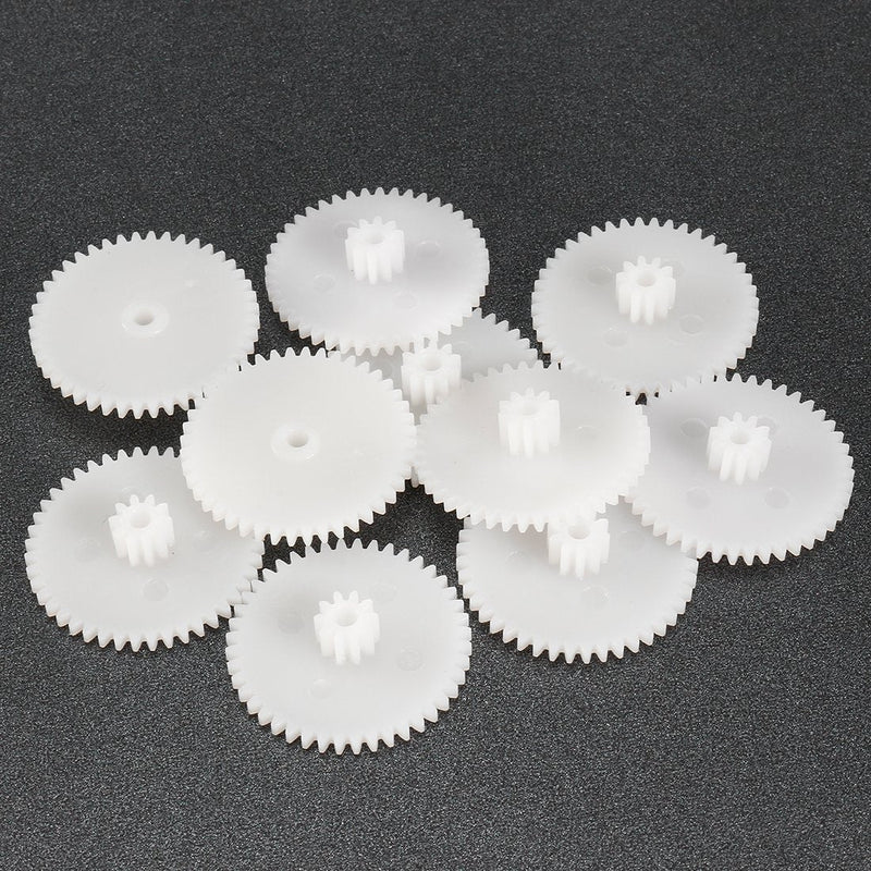 uxcell 10pcs Plastic Gears 44 Teeth Model 44102B Reduction Gear Plastic Worm Gears for RC Car Robot Motor