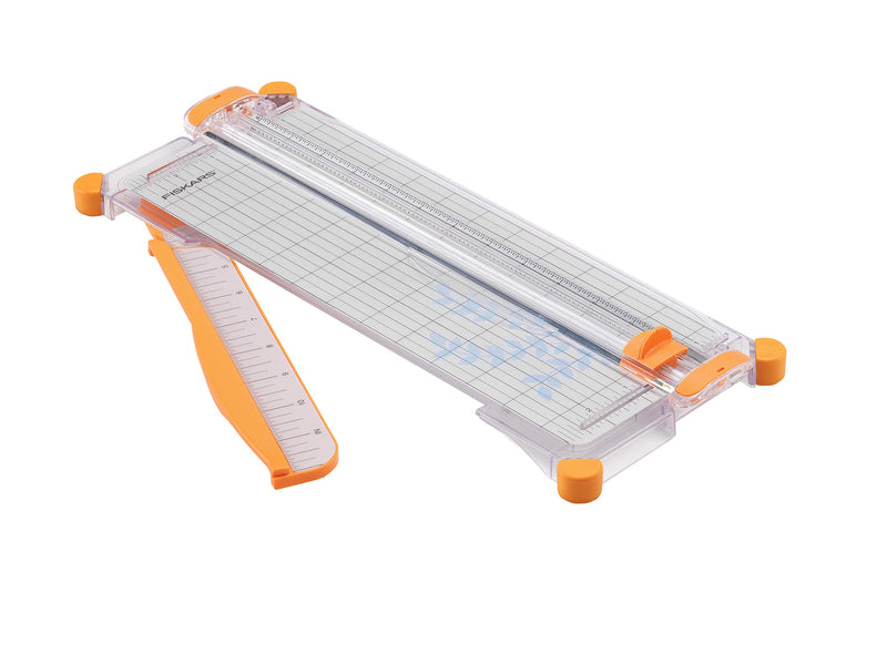 Fiskars SureCut Portable Paper Trimmer, 12 Inch Cut , Orange - 154450-1009