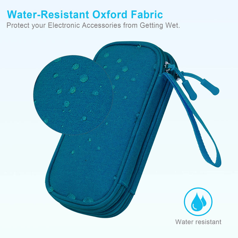 Lacdo Electronic Organizer, Travel Cable Organizer Bag Pouch Tech Electronic Accessories Carry Case Portable Double Layers Charger Case for Cable, Cords, Charger, Phone, Earphone, Power Bank, Green