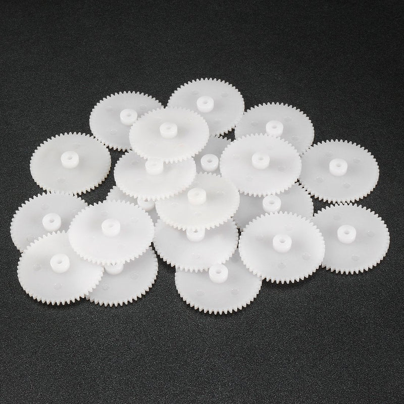 uxcell 20pcs Plastic Gears 52 Teeth Model 522A Reduction Gear Plastic Worm Gears for RC Car Robot Motor