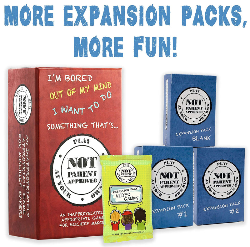 Not Parent Approved: A Fun Card Game and Gift for Kids 8-12, Tweens, Teens, Families and Mischief Makers â€“ The Original, Hilarious Family Party Game Original Game