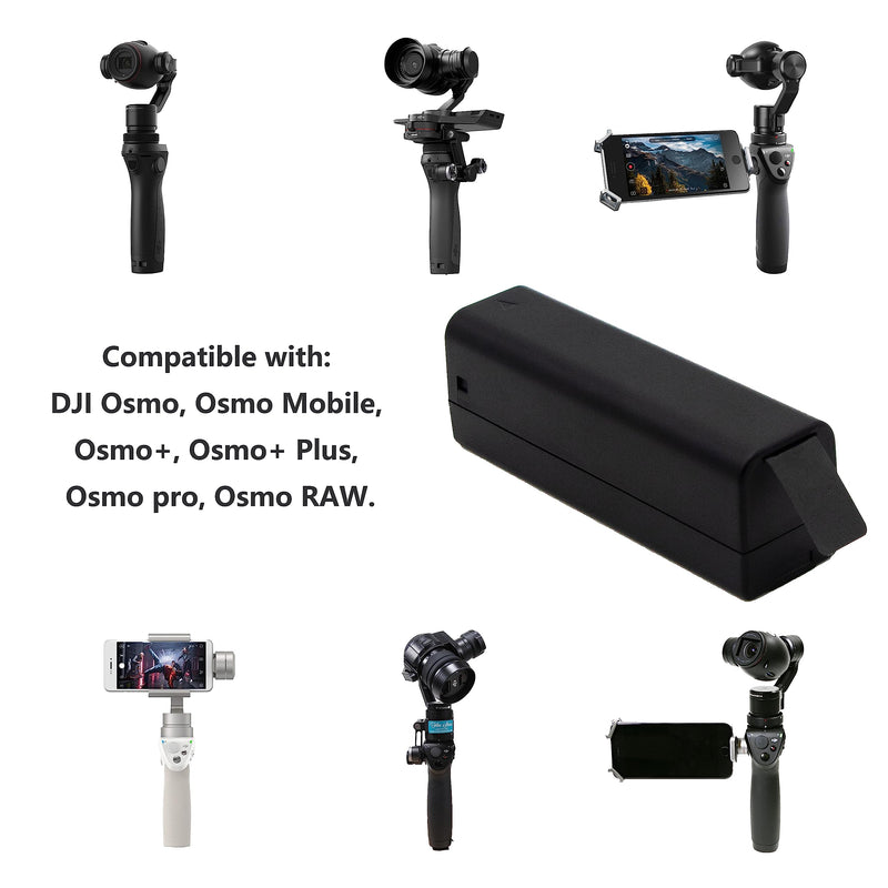 BUSFUIVA Upgrade Handheld Gimbal Camera Battery and Charger Set for DJI Osmo,Osmo Mobile,Osmo+ Plus,Osmo pro, Osmo RAW, HB01-522365, HB02-542465.