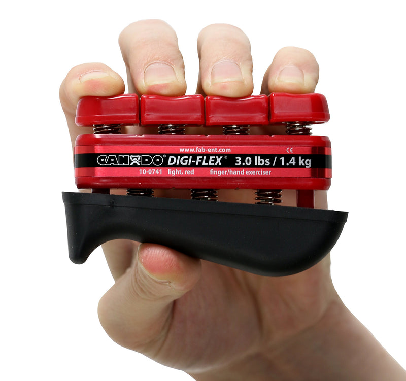 CanDo 10-0741 Digi-Flex Hand Exerciser, Finger 3.0 lb/Hand 10.0 lb, Red-Light Red: Light Single