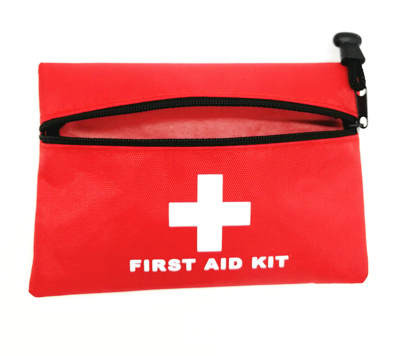 Jipemtra Red Emergency Bag First Aid Bag Small Empty Travel Rescue Bag Pouch First Responder Storage Medicine Pocket Bag for Car Home Office Kitchen Sport Ourdoors Bag Only (6.3x4.3") 6.3x4.3Inch