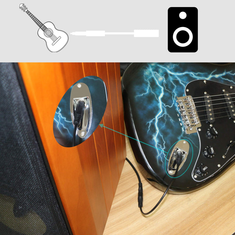 1/4"to 1/8" TRS/TRRS Adapter 6.35mm Male to 3.5mm Female Stereo Audio Cable Y-Splitter Adapter for Amplifiers, Guitars, Pianos, Home Theater Equipment Etc.