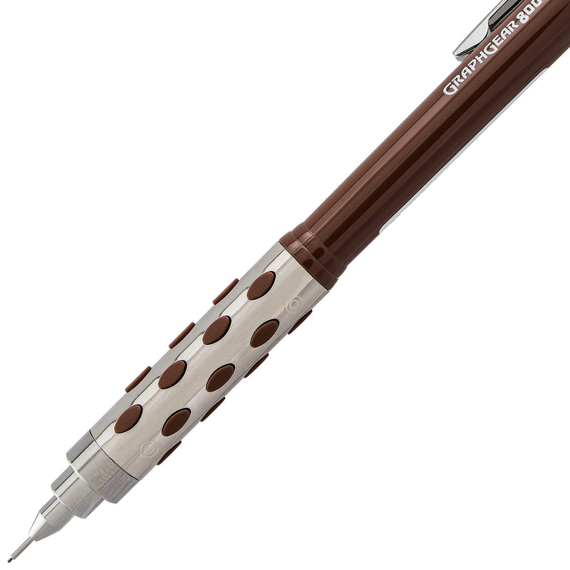 Pentel Graph Gear 800 Mechanical Drafting Pencil, 0.3mm, Brown Barrel with Lead (PG803LZBP) 1 Pencil, Lead and Eraser