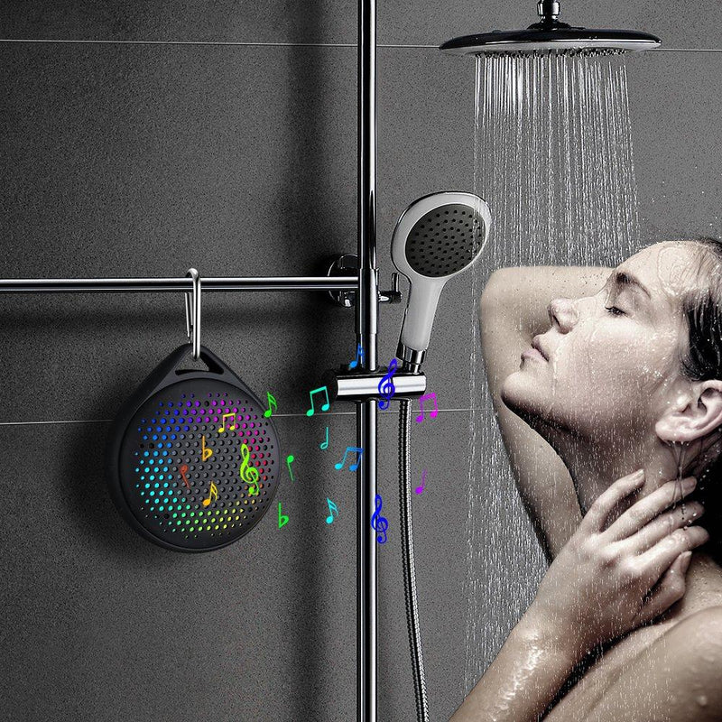 Shower Speaker - AVWOO IP67 Waterproof Bluetooth Speaker, Portable Bluetooth Speaker with Enhanced Bass and Built-in Mic, Mini Bluetooth Speaker with Compact Size for Home Outdoor Travel (A021-New) A021-New