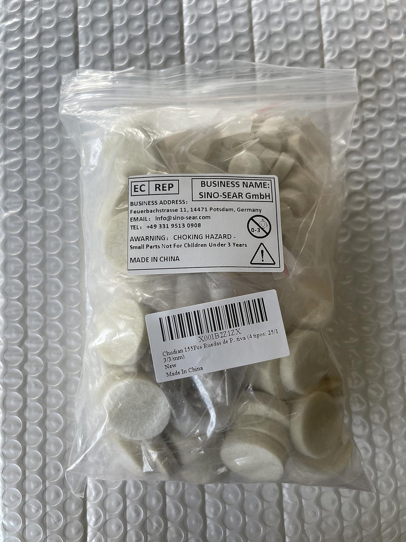155 pieces wool felt polishing discs, polishing attachment set, polishing heads, polishing pad, 25/13/3 mm, rotary tool, accessories for wood, jewelry, drill, metal, aluminum, stainless steel, polishing, cleaning with handle