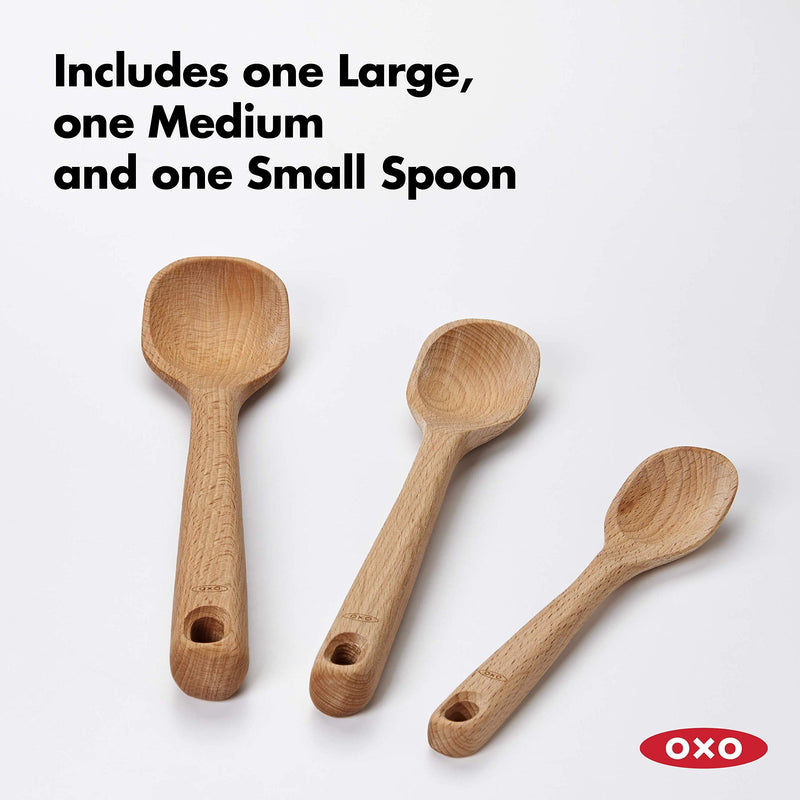 OXO Good Grips 3-Piece Wooden Spoon Set Spoons