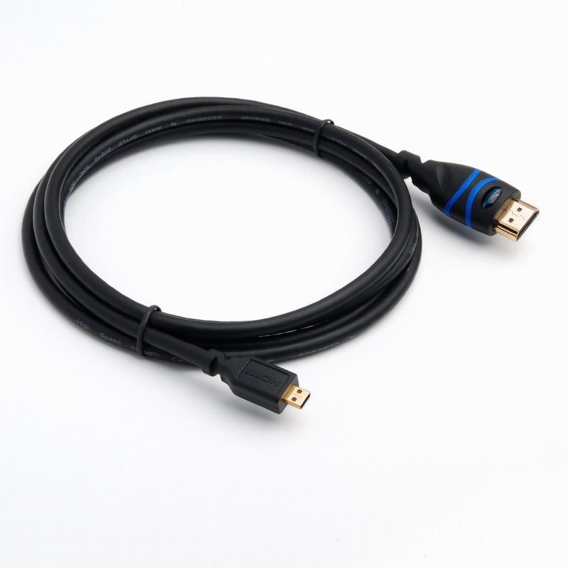 BlueRigger Micro HDMI to HDMI Cable (6 FT, 4K 60Hz, HDR, High Speed, Ethernet) - Compatible with GoPro Hero 7/6/5/4, Raspberry Pi 4, Sony A6000/A6300 Camera, Nikon B500, Lenovo Yoga 3 Pro, Yoga 710 6FT