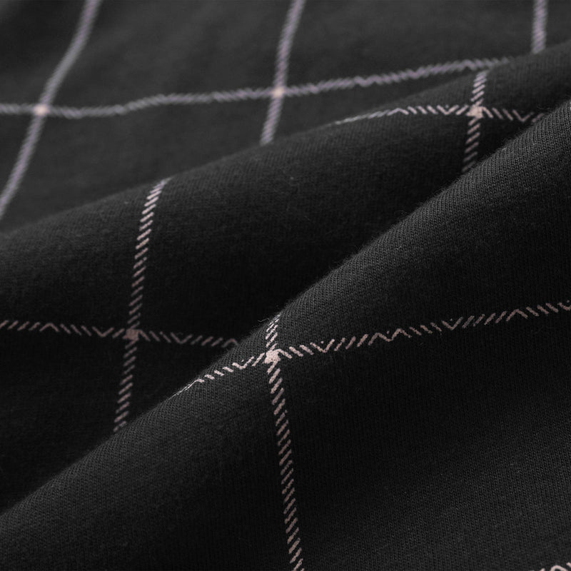 Vulcanodon Mens Cotton Pajama Pants, Lightweight Sleep Pants with Pockets Soft Lounge Pajama Pants for Men Plaid Pj Bottoms Black-plaid Small