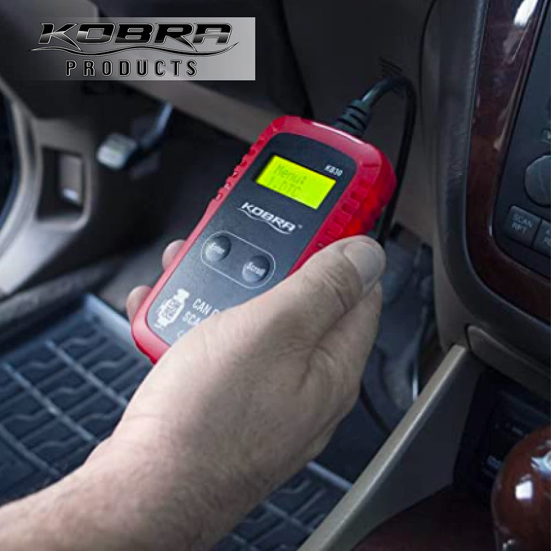 Kobra Newest Version OBD2 Scanner Car Code Reader - Universal Auto OBD Car Diagnostic Tools for All Cars, Automotive Check Engine Readers with Reset (Red and Black) Compact