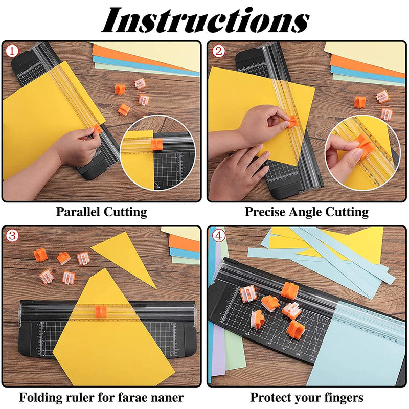 6 Pieces Paper Cutter Replacement Blades Paper Trimmer Blades Refill Craft Paper Cutting Replacement Blades for A4 Paper Cutter (Orange) Orange