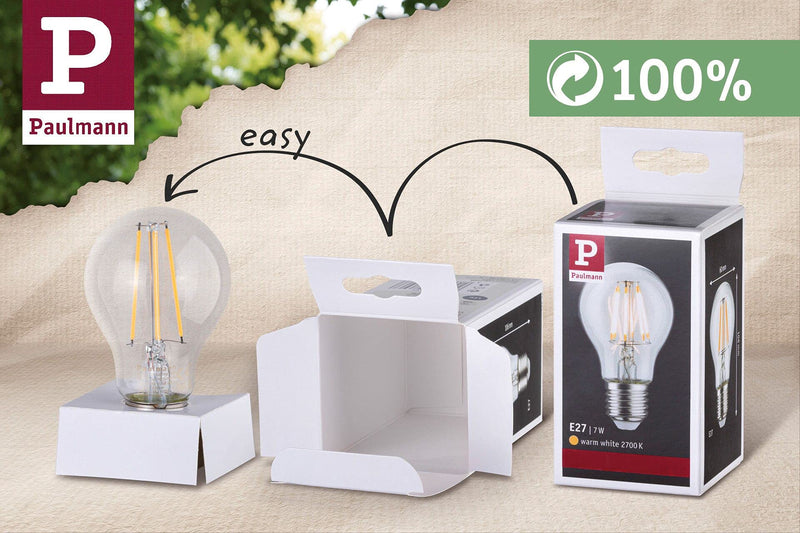 Paulmann 29090 LED EEK E (A - G) E27 bulb shape 7W warm white (Ø x H) 60mm x 106mm 5pcs.