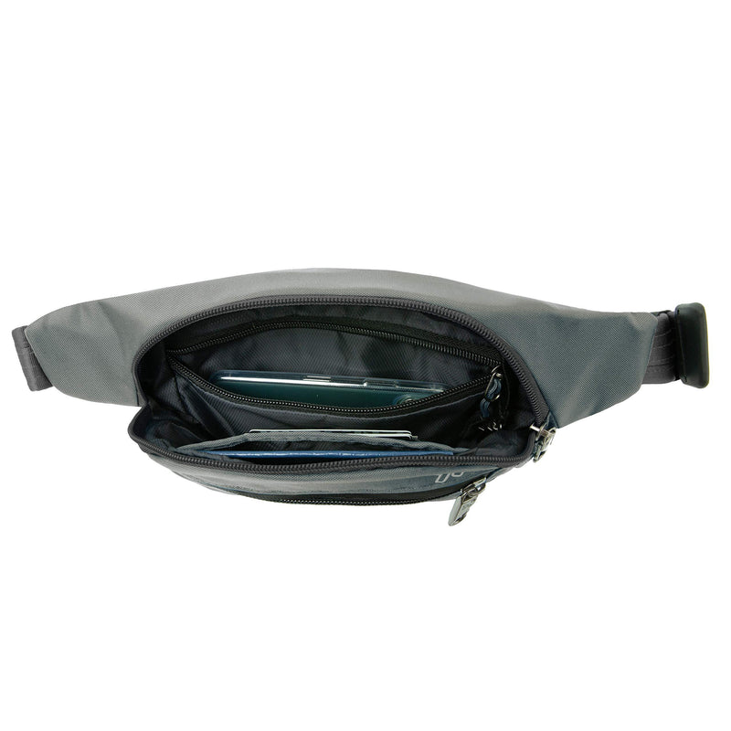 Travelon Anti-Theft Active Waist Pack, Charcoal, 9.5 x 6 x 2