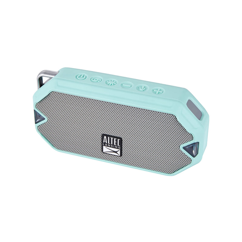 Altec Lansing HydraMini Wireless Bluetooth Speaker, IP67 Waterproof USB C Rechargeable Battery with 6 Hours Playtime, Compact, Shockproof, Snowproof, Everything Proof (Mint Green) Mint Green
