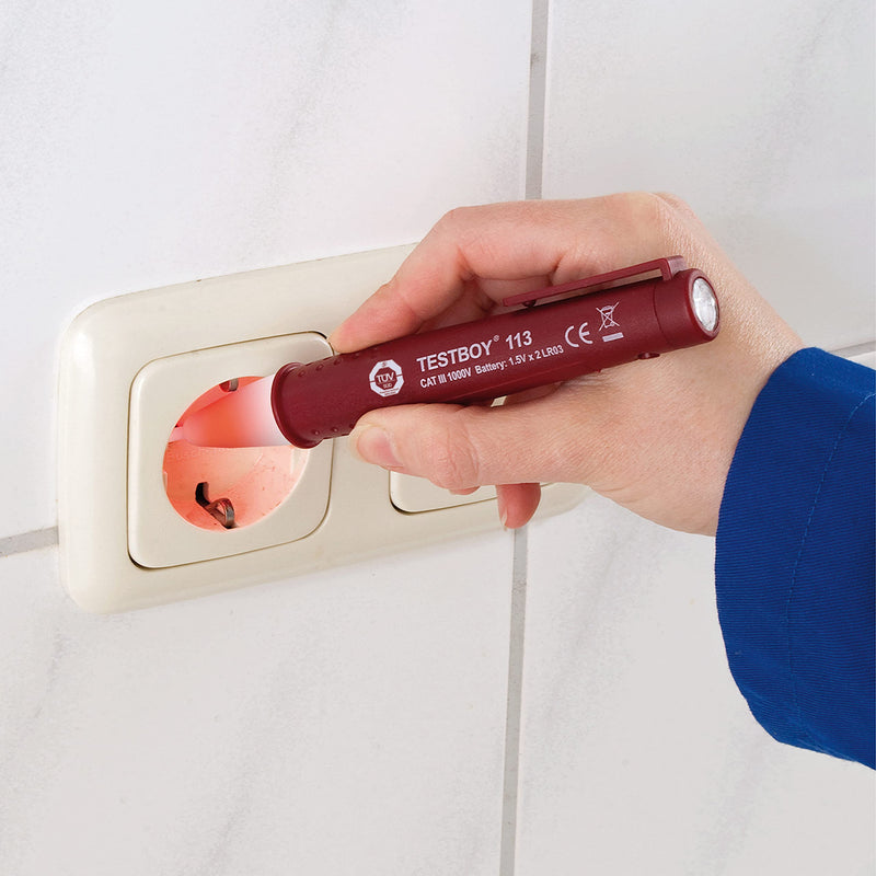 Testboy 113 Non-Contact Voltage Tester Acoustic Single
