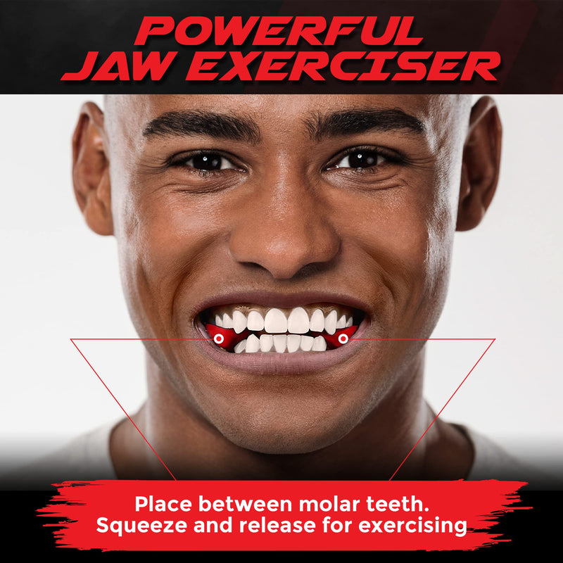 Jaw Exerciser for Men & Women – 3 Resistance Levels (6pcs) Silicone Jawline Exerciser Tablets– Powerful Jaw Trainer & Face Exerciser for Beginner, Intermediate & Advanced Users– Slims &Tones the Face