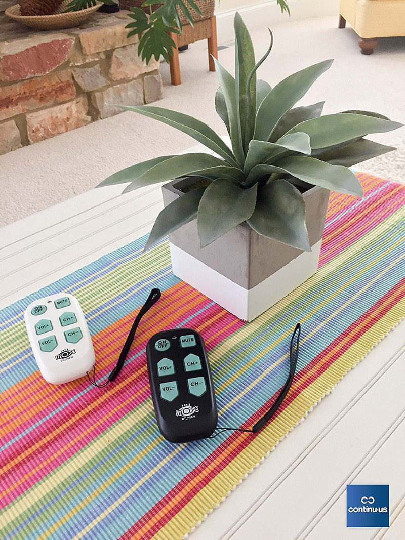 Universal Big Button TV Remote - EasyMote | Backlit, Easy Use, Smart, Learning Television & Cable Box Controller, Perfect for Assisted Living Elderly Care. Black TV Remote Control