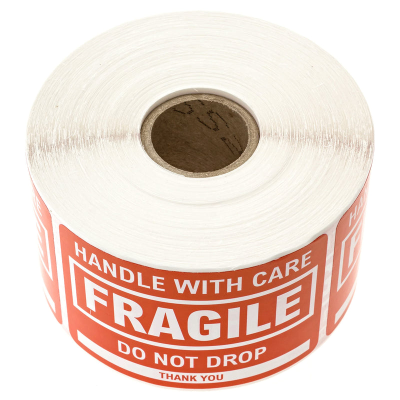 2" x 3" Fragile Stickers Handle with Care Shipping/Packing Label