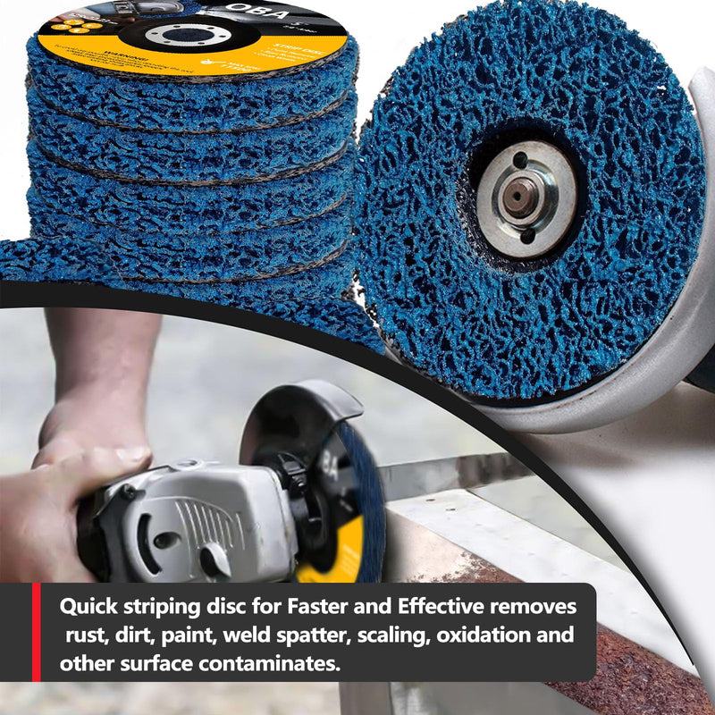 Pack of 5 CSD disc sanding disc 125 mm, OBA coarse cleaning disc nylon fabric disc paint removal rust for angle grinder 125 mm x 22.2 mm