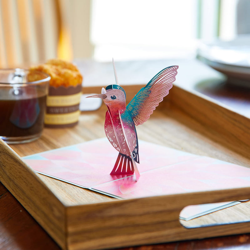 Lovepop Lovely Hummingbird Pop Up Card, 5x7 - 3D Greeting Card, Birthday Cards for Wife, Cards for Mom, Thinking of You, Anniversary Card