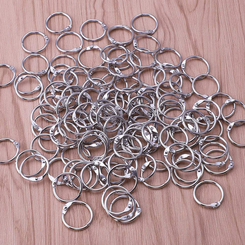 Antner Book Rings 1-Inch Small Binder Rings Nickel Plated Metal Loose Leaf Rings, 120 Pack 1 Inch/25mm