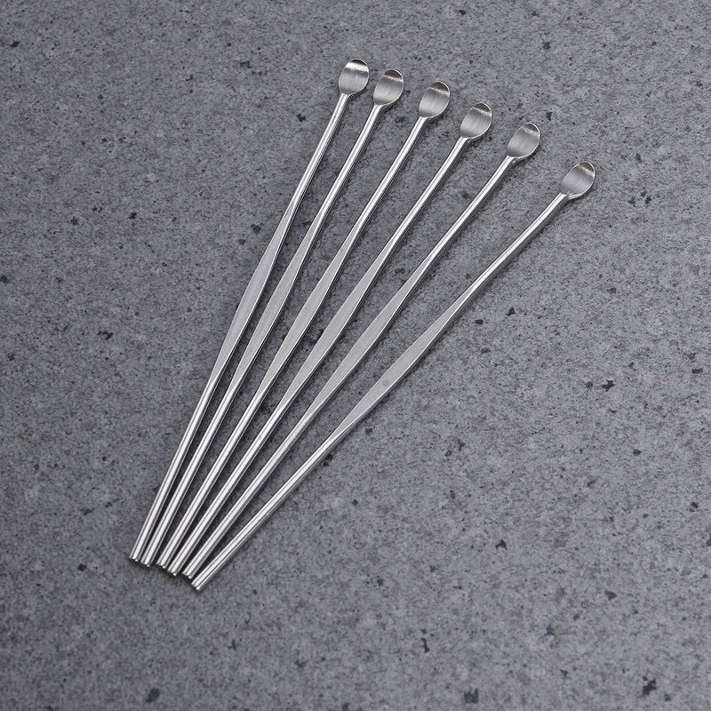 SUPVOX 6pcs Stainless Steel Ear Pick Metal Ear Spoon Ear Wax Curette Ear Cleaner Tool Earwax Removal Kit