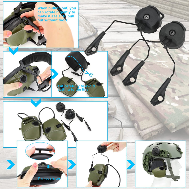 COMBATGEAR ARC Rail Adapter Compatible with Howard Leight Impact Sports Series of Earmuffs