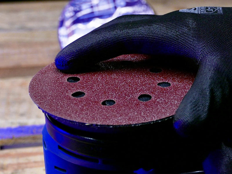 60 pieces | SBS® grinding wheels| Ø 125 mm | 8 hole | Grain size 10 x 40/60/80/120/180/240 each - eccentric sander